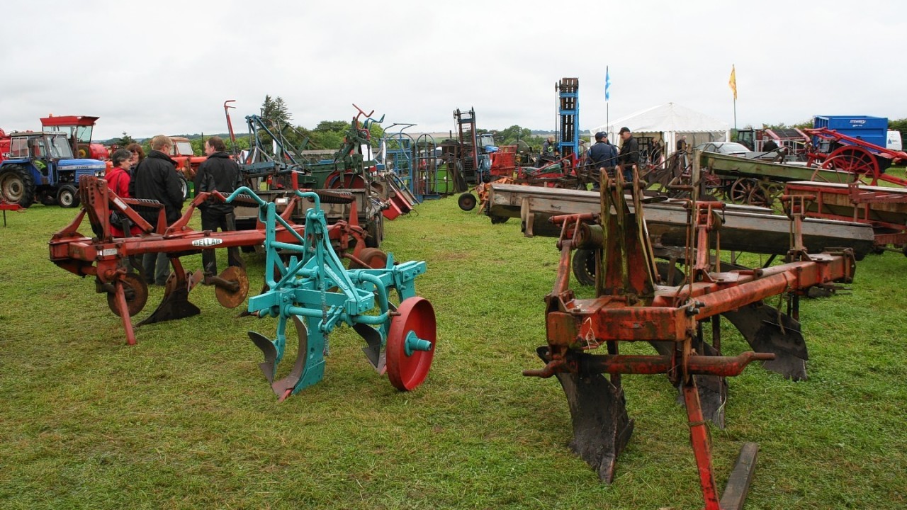 A trio of Sellar of Huntly ploughs pictured on the Sunday at New Deer Show