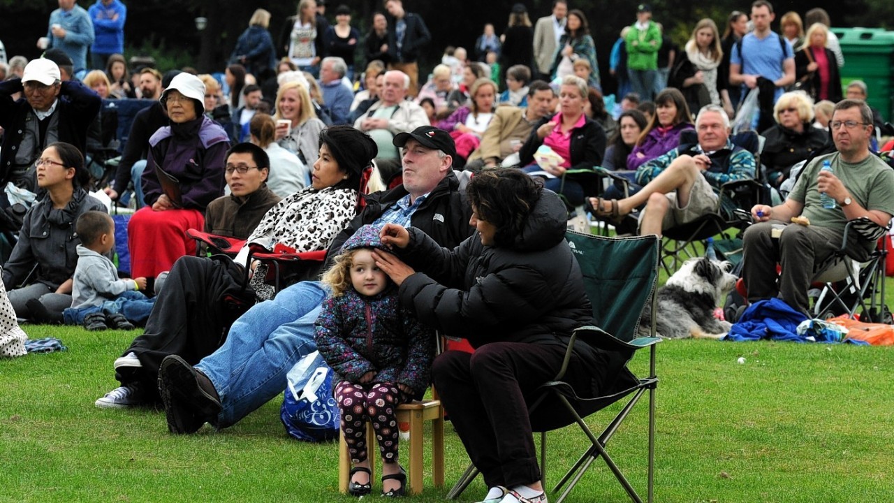 The crowd enjoys the BP sponsored Opera at Duthie Park in Aberdeen