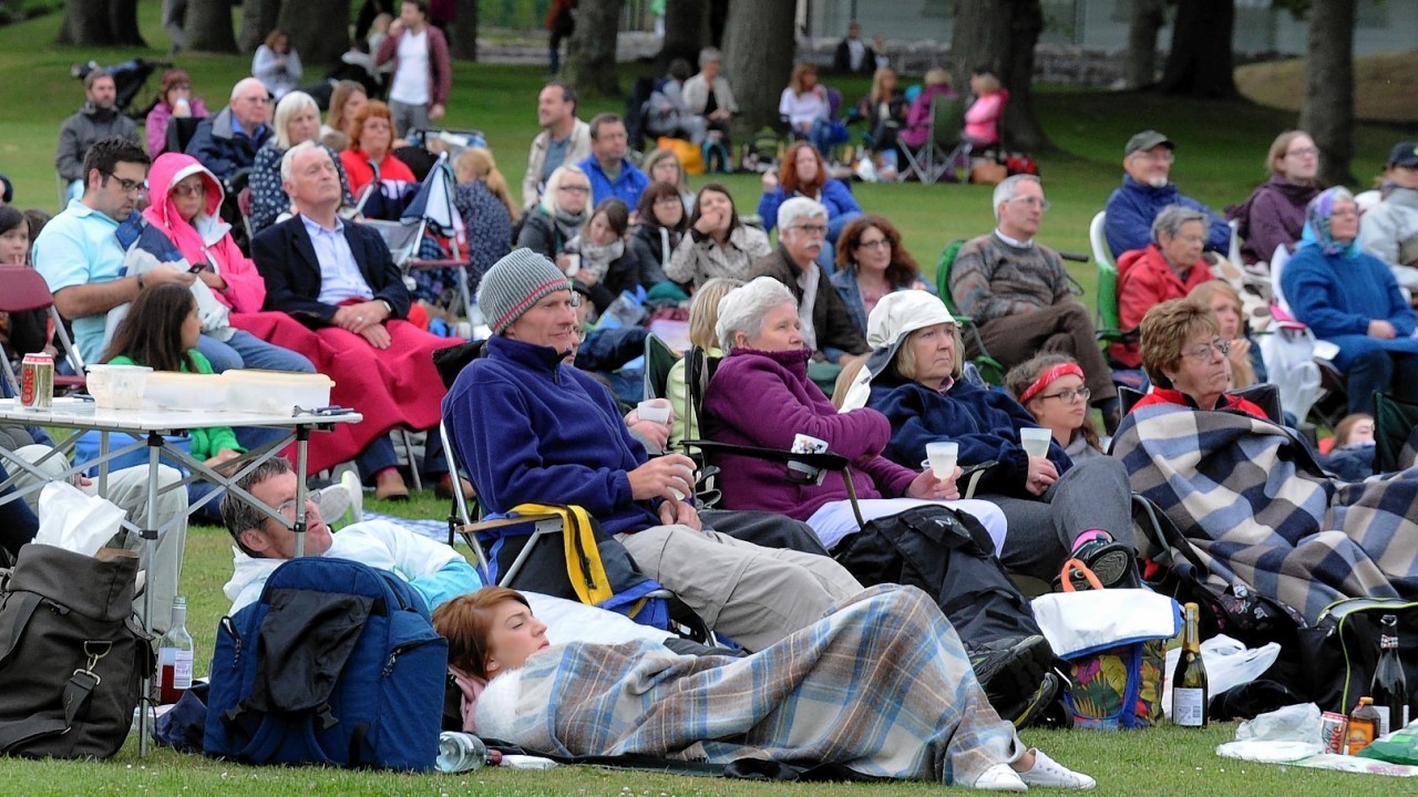 The crowd enjoys the BP sponsored Opera at Duthie Park in Aberdeen