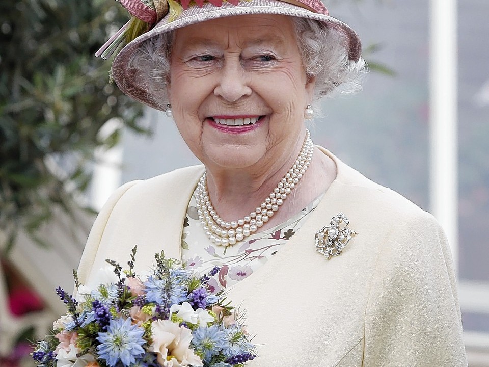 Queen Elizabeth II during a visit to Dumfries House in Cumnock.