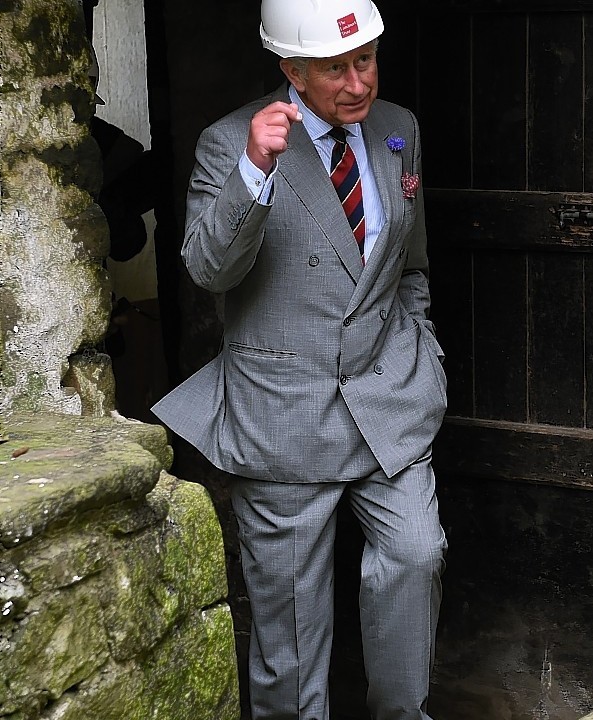 The Prince of Wales during a visit to Llwyn Celyn farmstead in Crucorney Fawr, Gwent which is to be restored and developed by The Landmark Trust