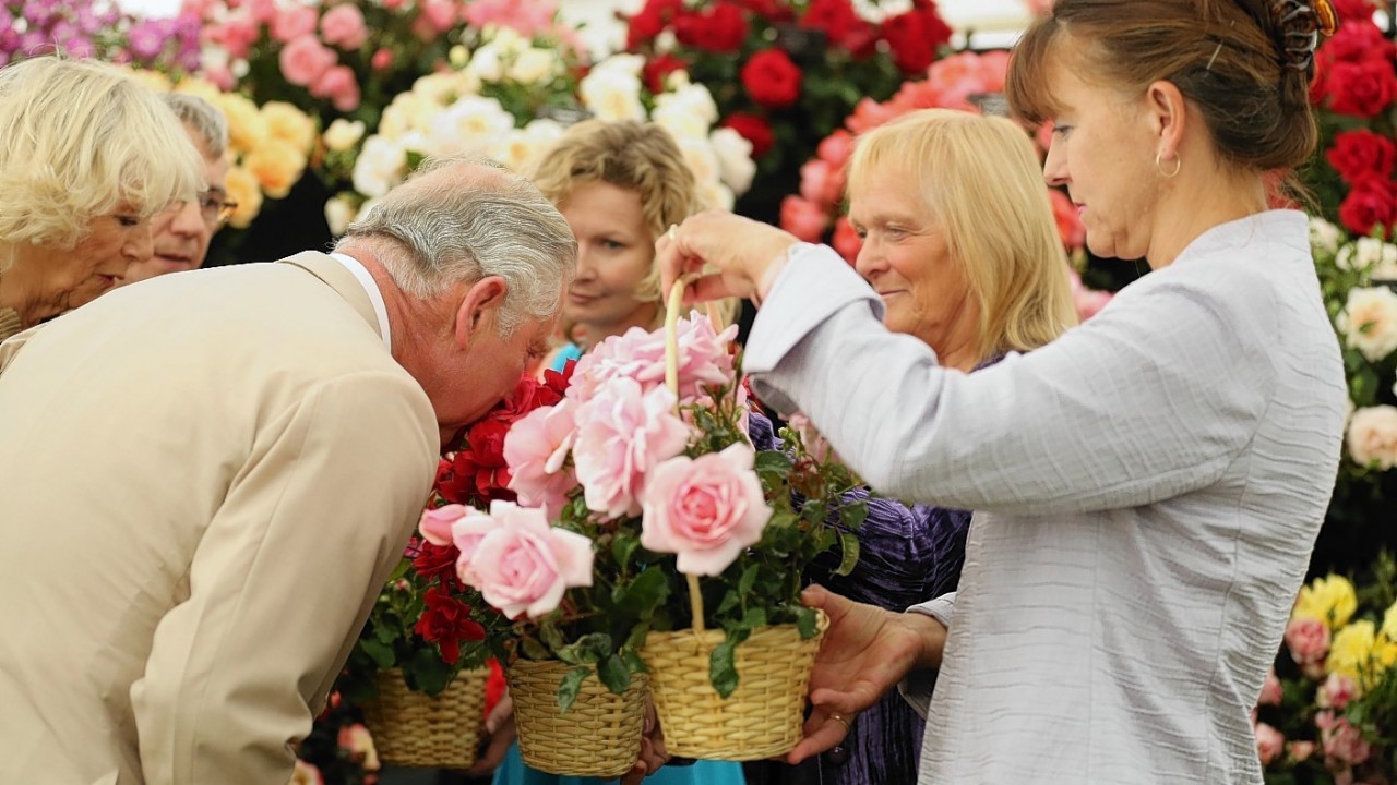 The Prince of Wales and the Duchess of Cornwall visit the Sandringham flower show held on the Royal Estate in Norfolk