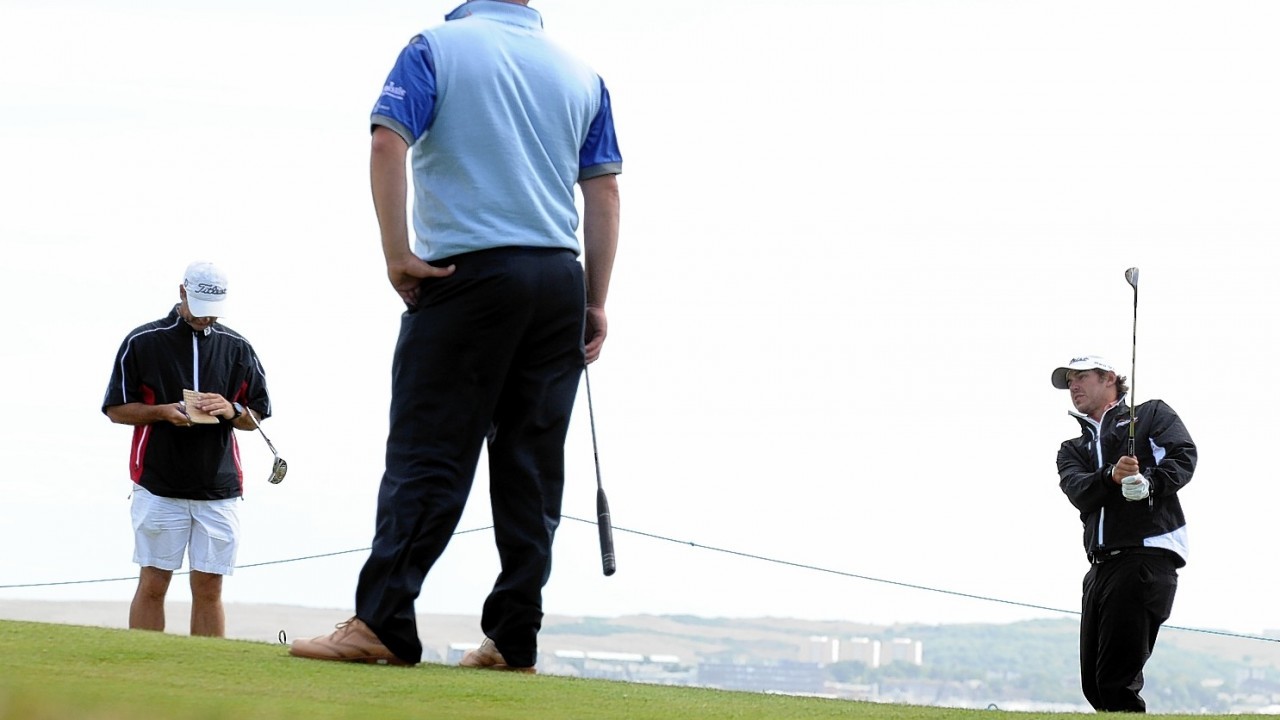 Golfers at Royal Aberdeen Golf Club