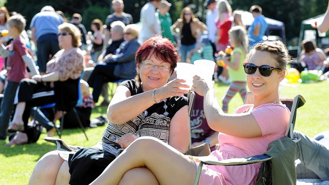 Anne and Morven Anderson at Party in the Park at Stonehaven Mineralwell Park