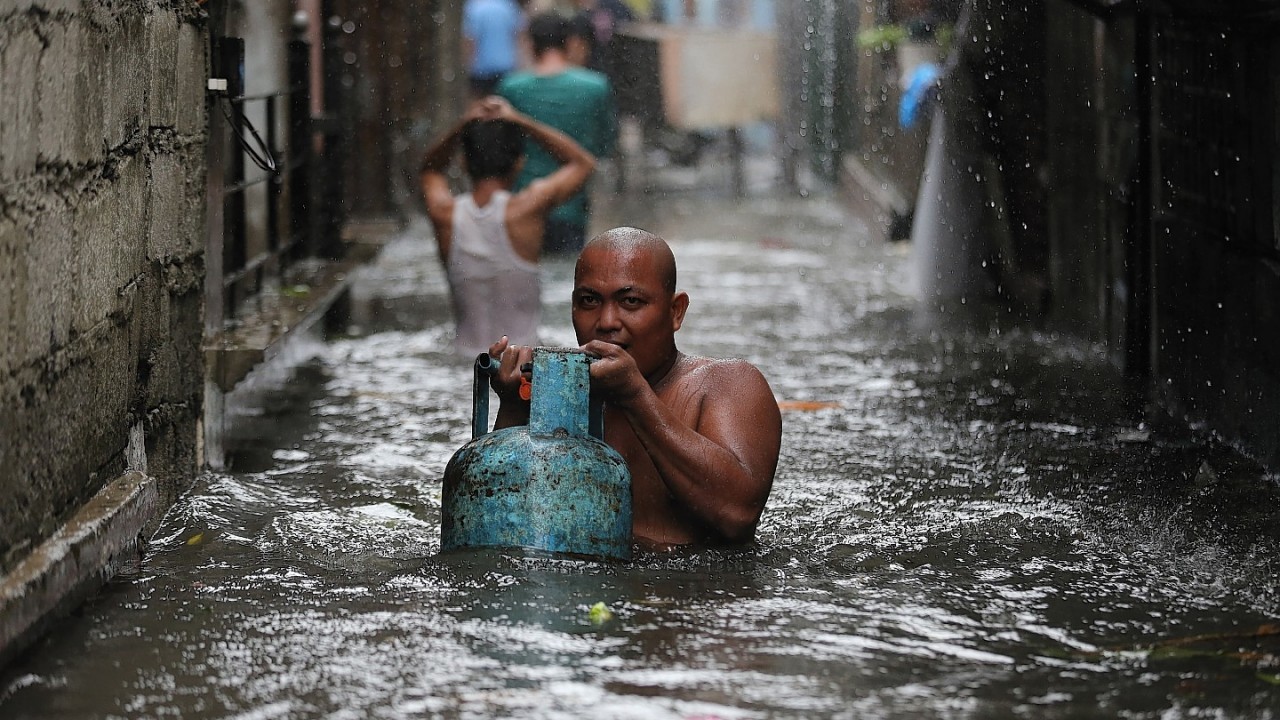 Typhoon Rammasun knocked out power in many areas but it spared the Philippine capital, Manila