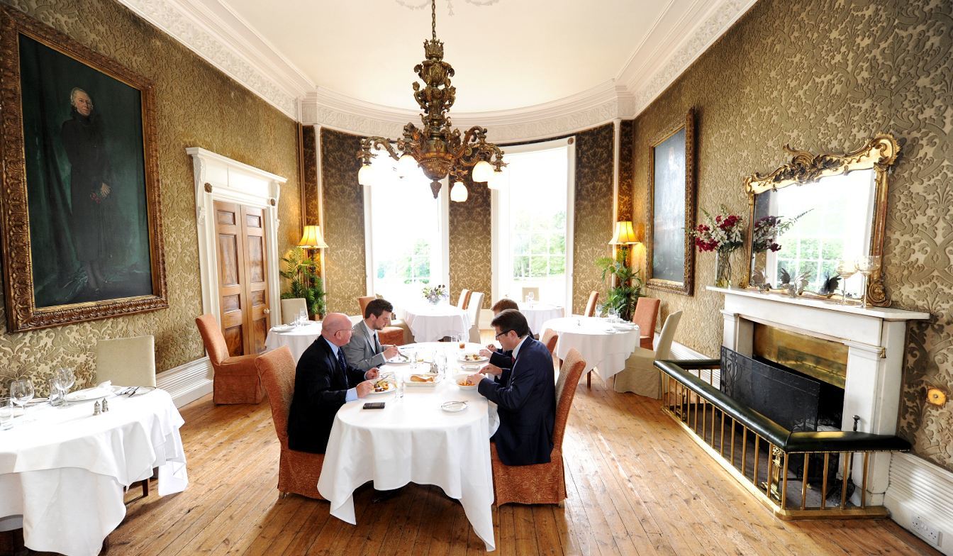 'The Lunch' at the Raemoir House Hotel. Pictured - L-R  Angus MacCuish, FG Burnett, Ryan Crighton P&J Business Editor, Tim Stevenson, ABZ Developments and Richard Goodfellow, BurnessPaull.