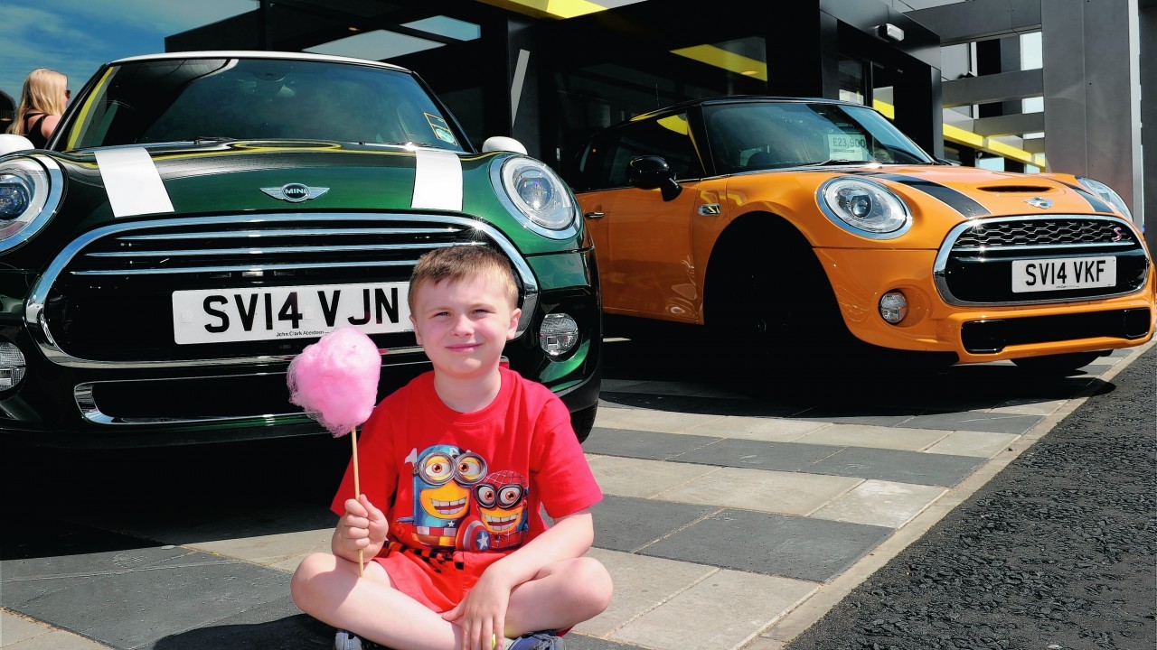 Zander Buchan with candy floss.