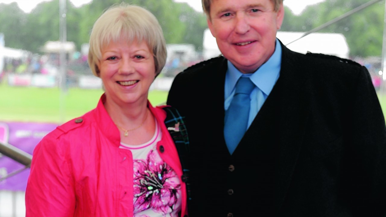 David Urquhart, chieftain of Piping Hot Forres, with his wife, Sheila