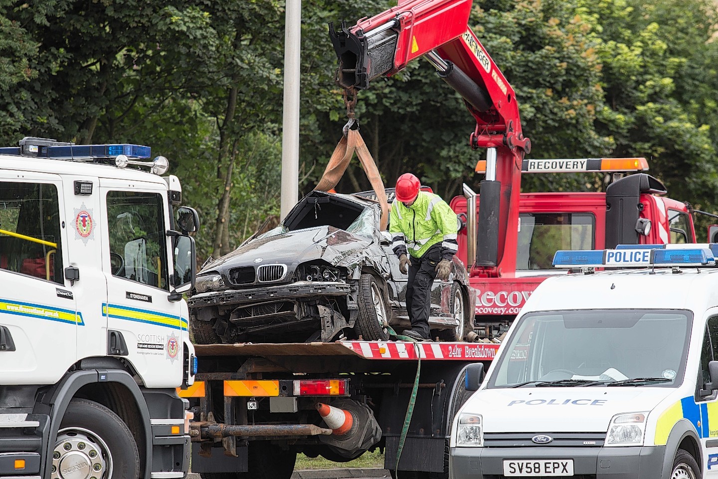 A man died in the crash on the A90