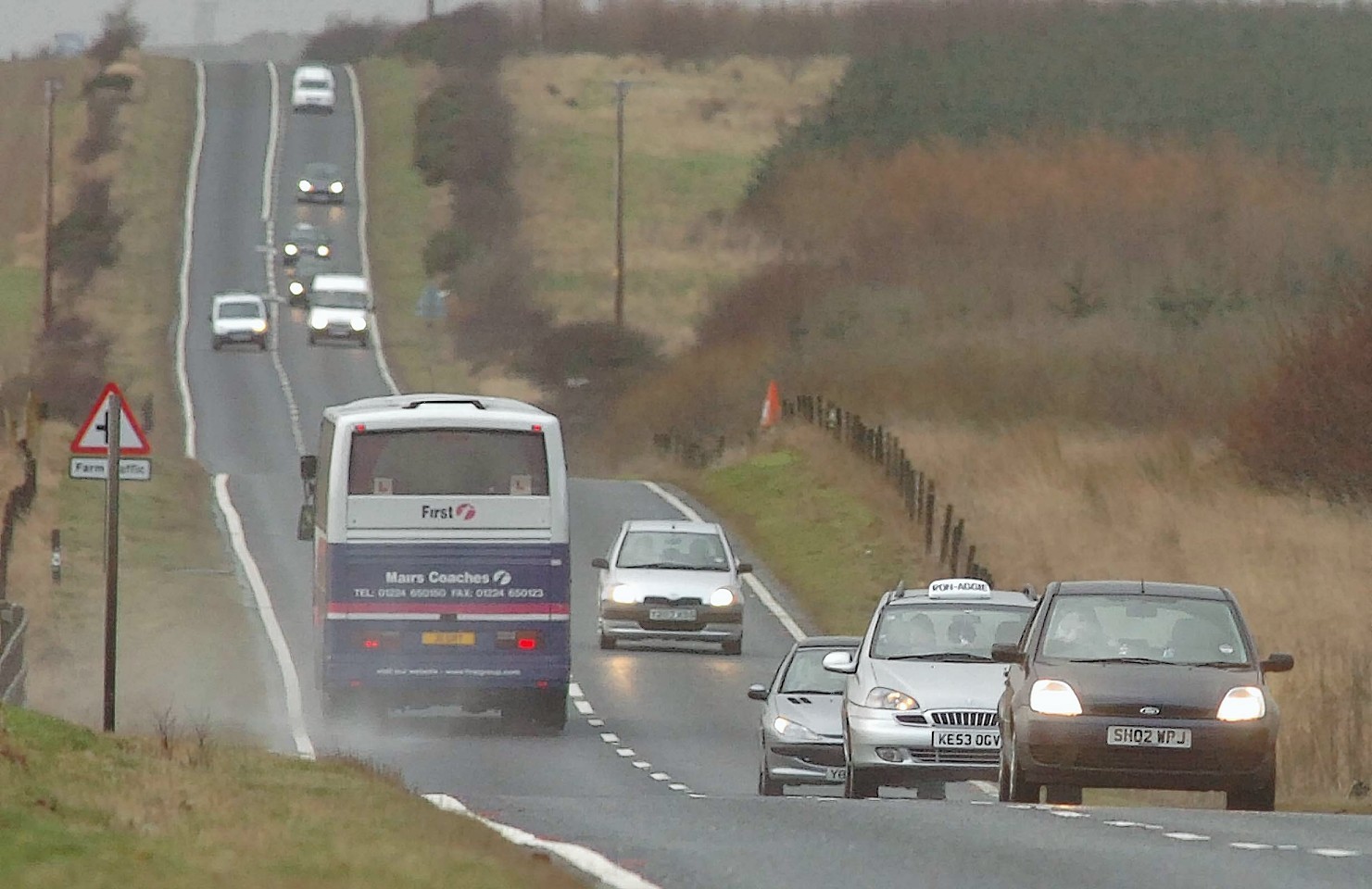 The A90 between Peterhead and Ellon