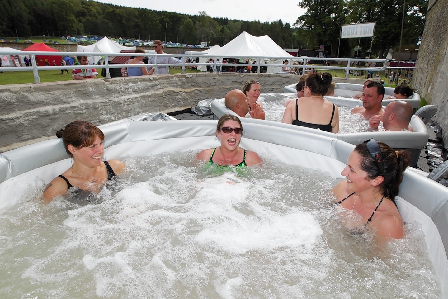 The hot tub was a star attraction at the Belladrum Festival which was hailed a success