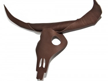 Bison Leather Stag Head