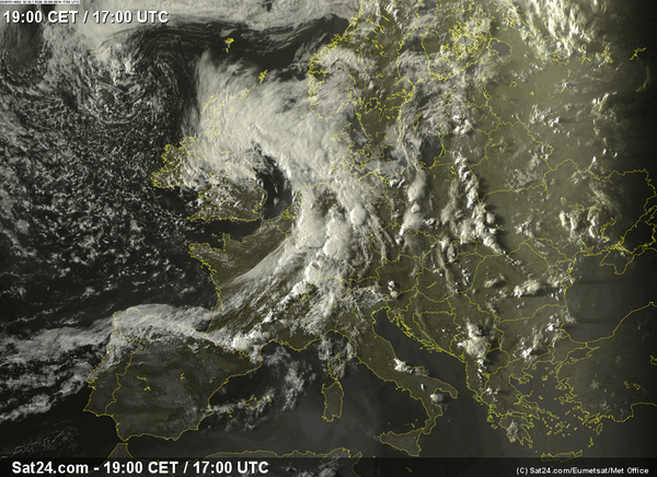 Bad weather over the north of Scotland