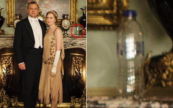 The misplaced bottle in Downton Abbey photoshoot