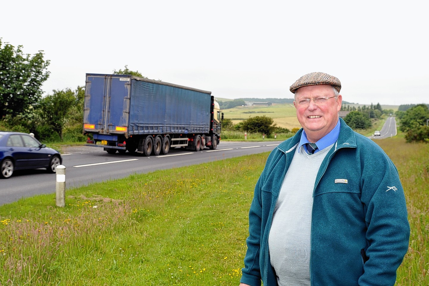 Councillor Ian Tait at the A90