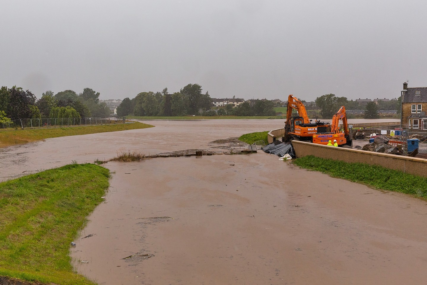 Flooding has caused major problems across Moray this morning. Pic credit: Jasper Image