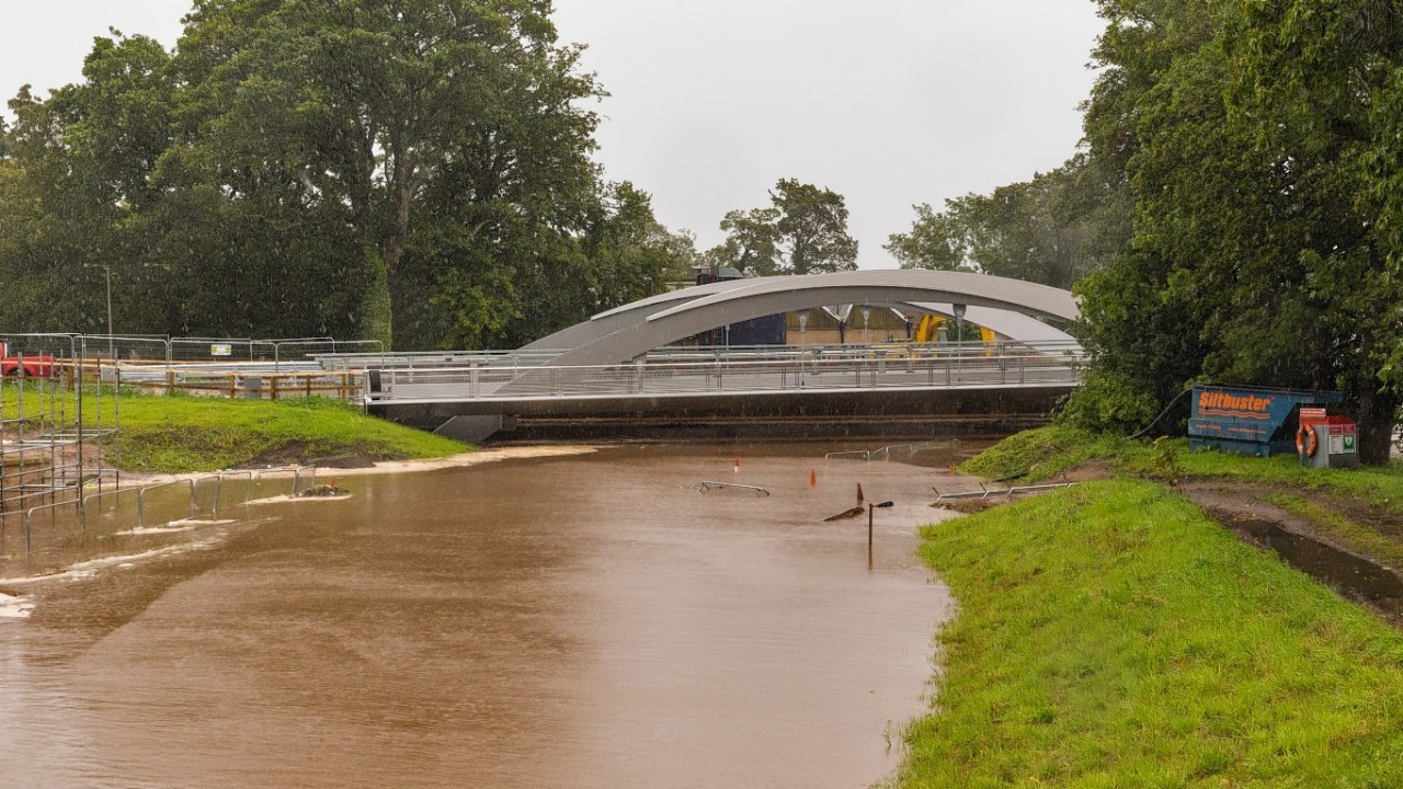 Flooding has caused major problems across Moray this morning.  Pic credit: Jasper Image