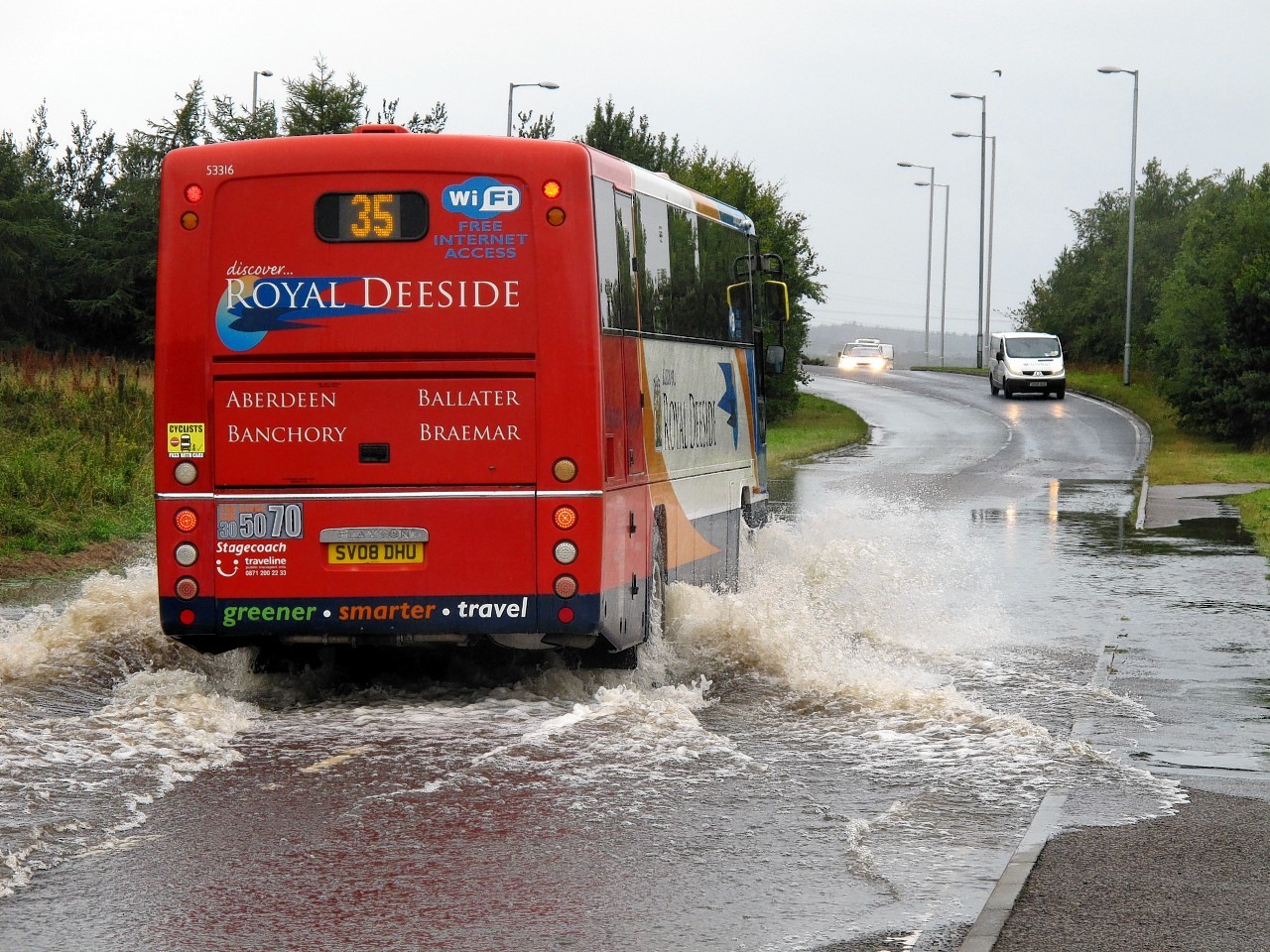 Flooding on the A96
