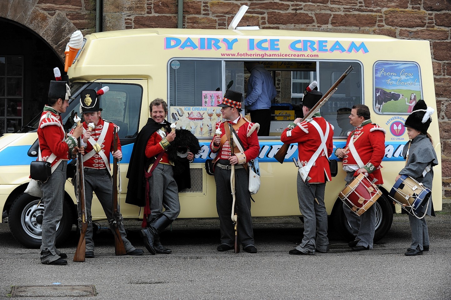 Taking a breaking from events at Fort George near Inverness