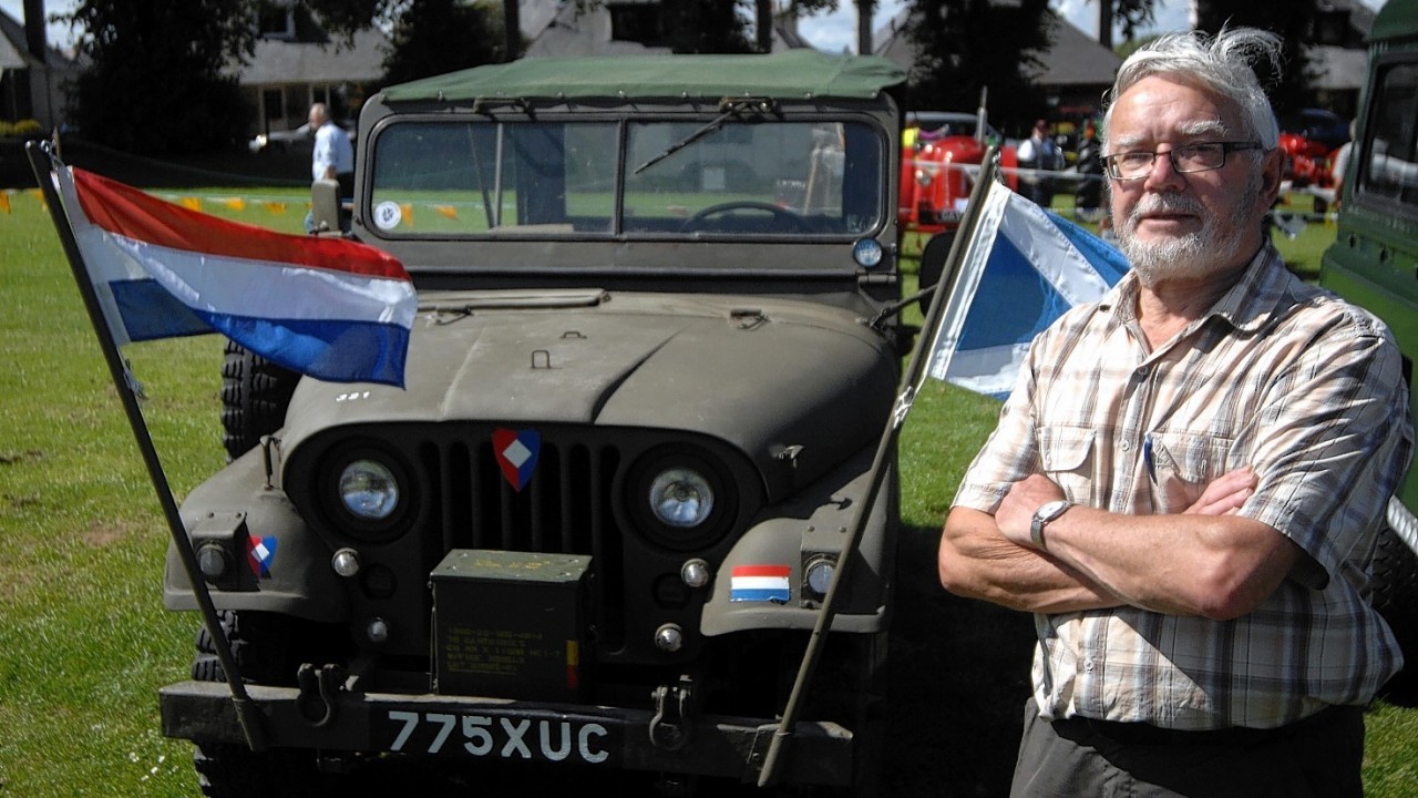 David Moir with his ex Dutch army jeep