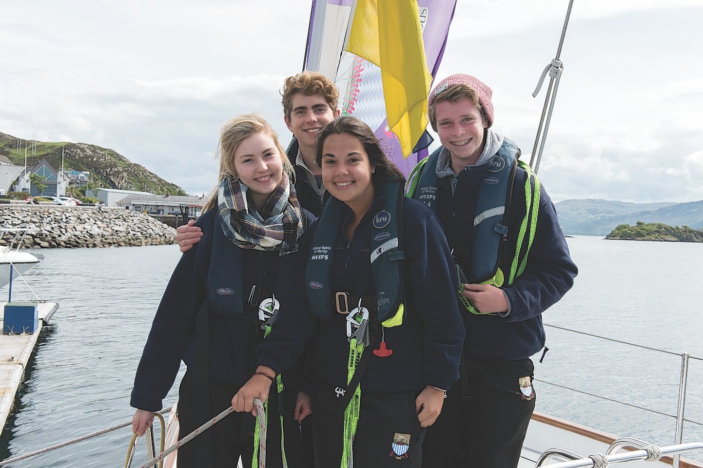 Pupils on their Gordonstoun voyage