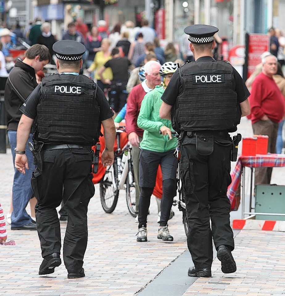 Armed officers on the beat  