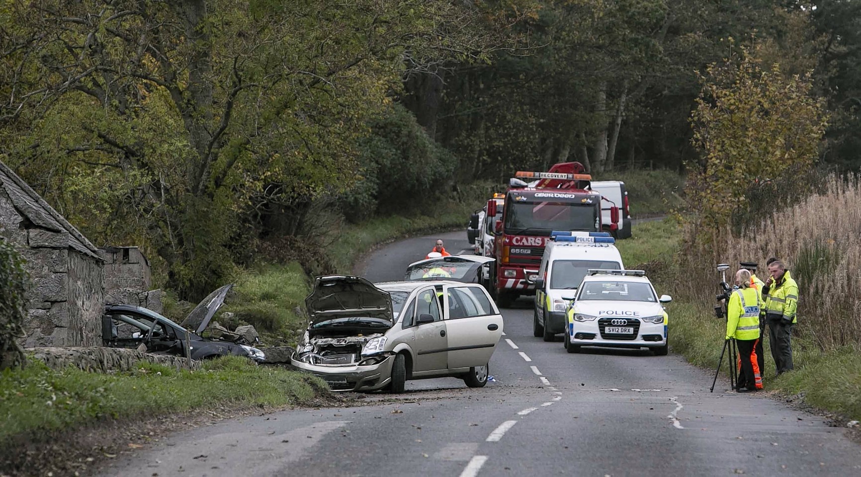 The crash near Fintray