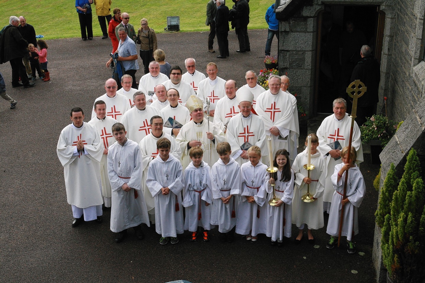 Clergy on the banks of Loch Morar