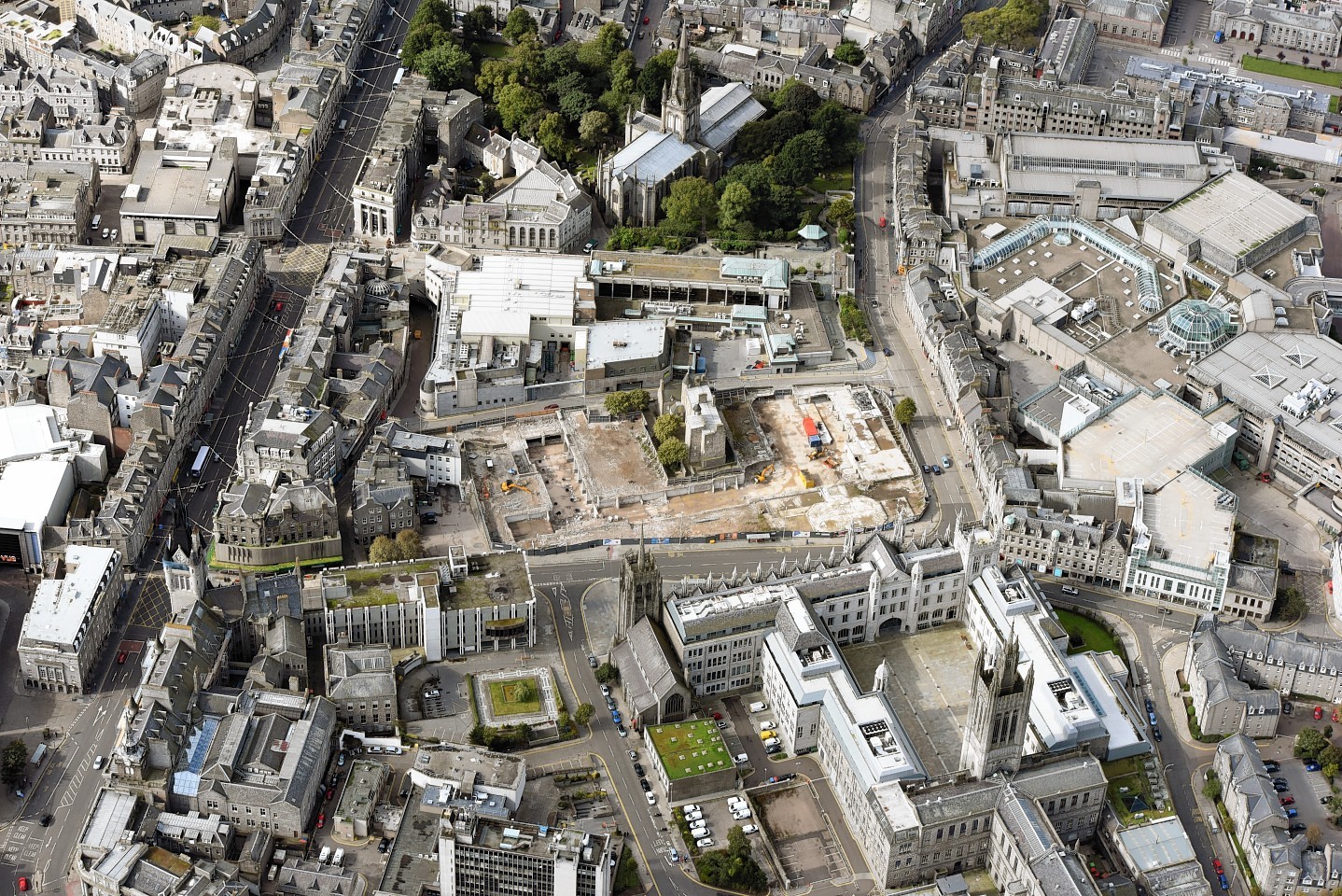 Marischal Square aerial view