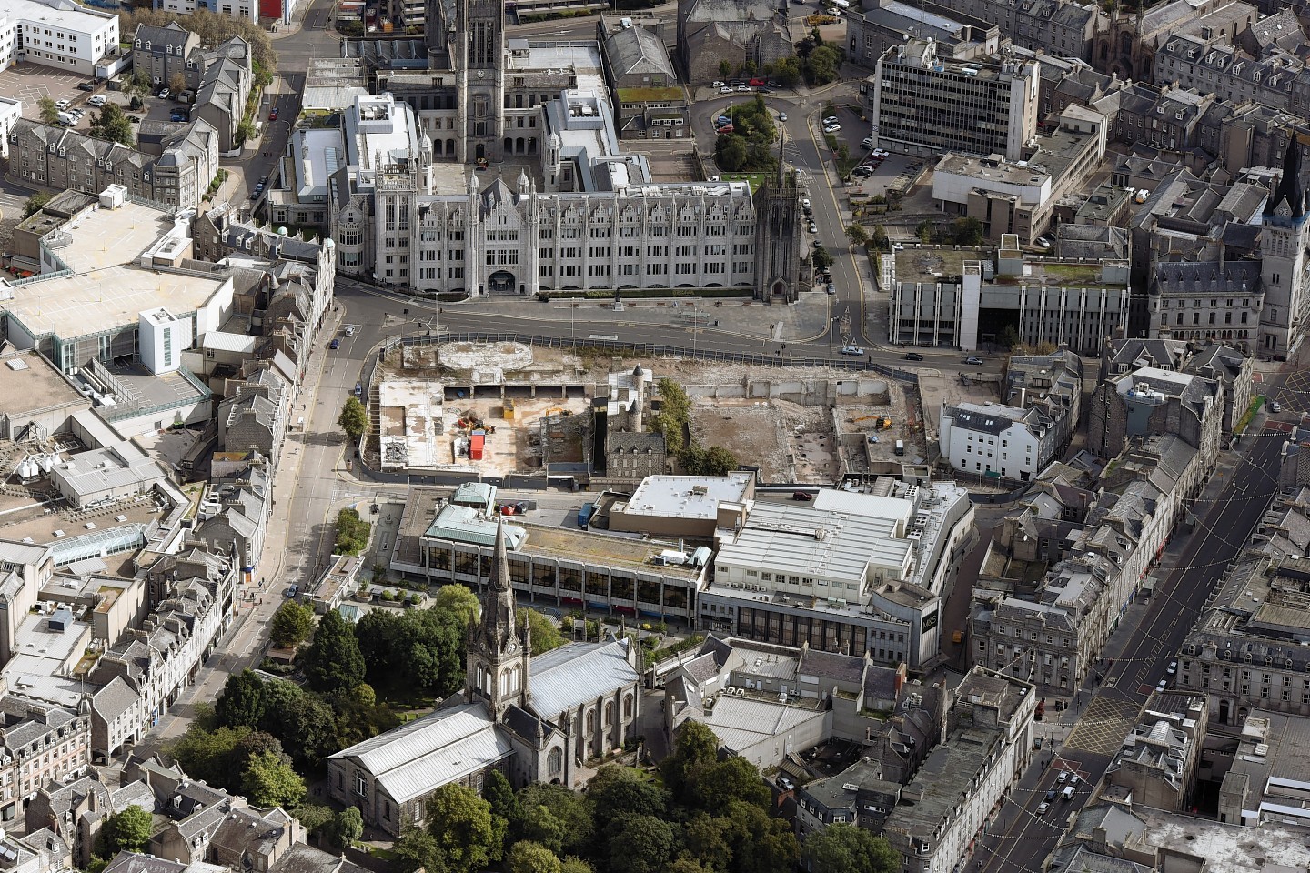 Marischal Square aerial view