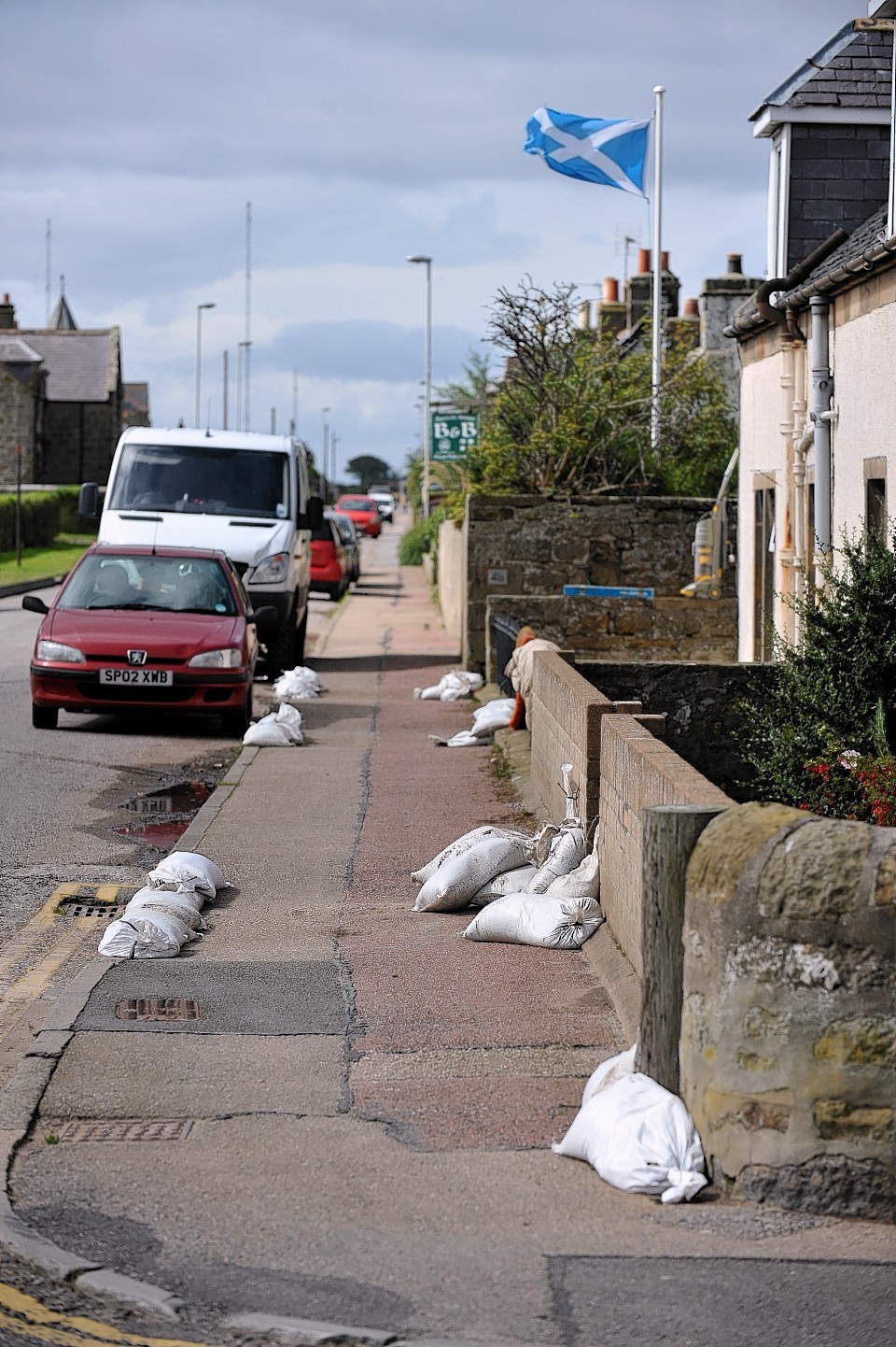 The scenes after flooding in Moray