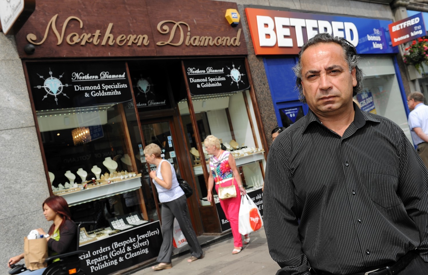 Oscar Ozdaslar outside his store Northern Diamonds