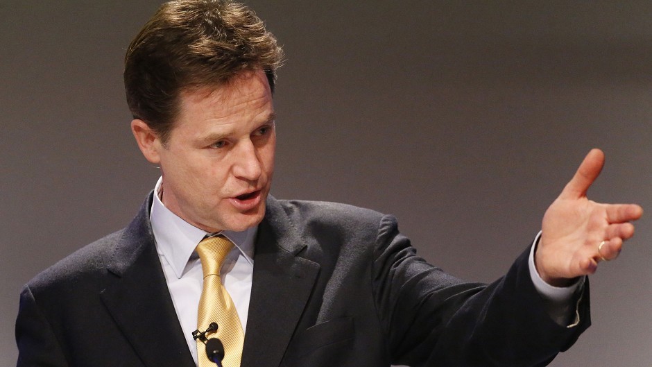 Nick Clegg said he demanded a pledge in the coalition agreement to reintroduce border exit checks