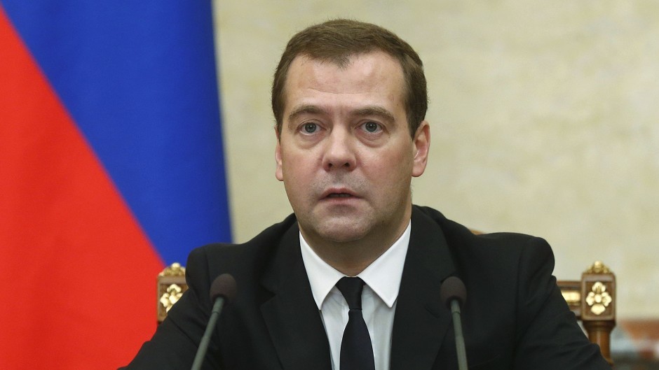 Russian prime minister Dmitry Medvedev