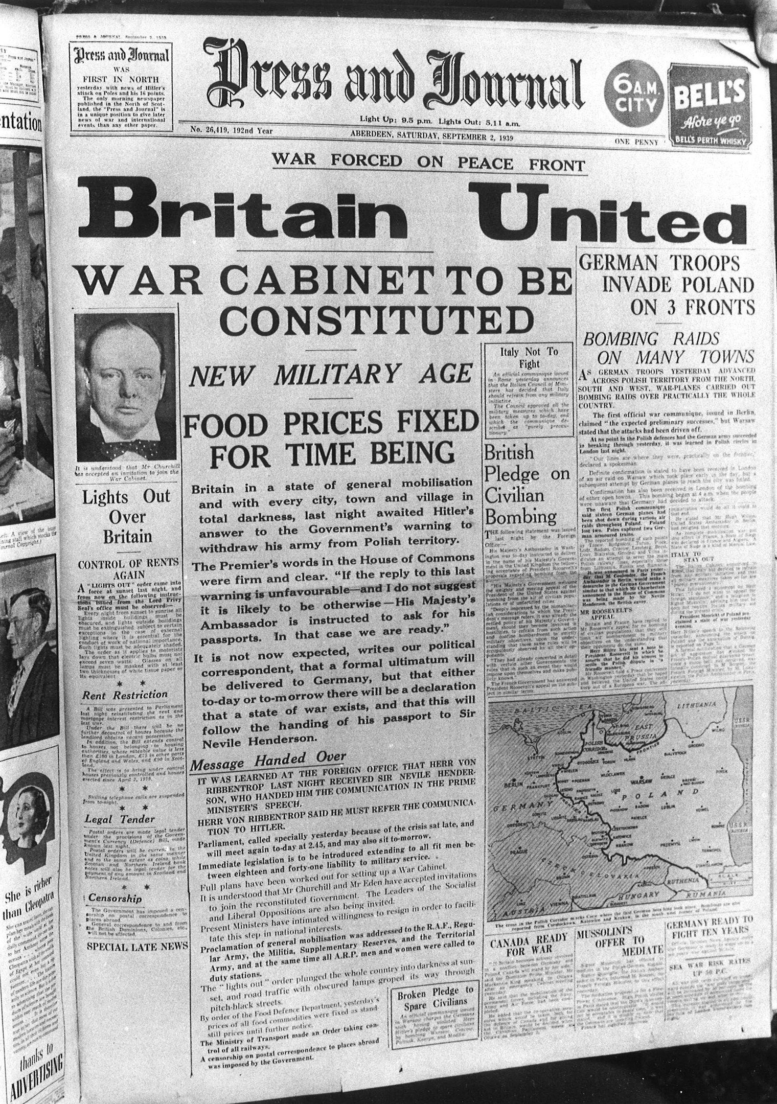 The Press and Journal, 2 September 1939