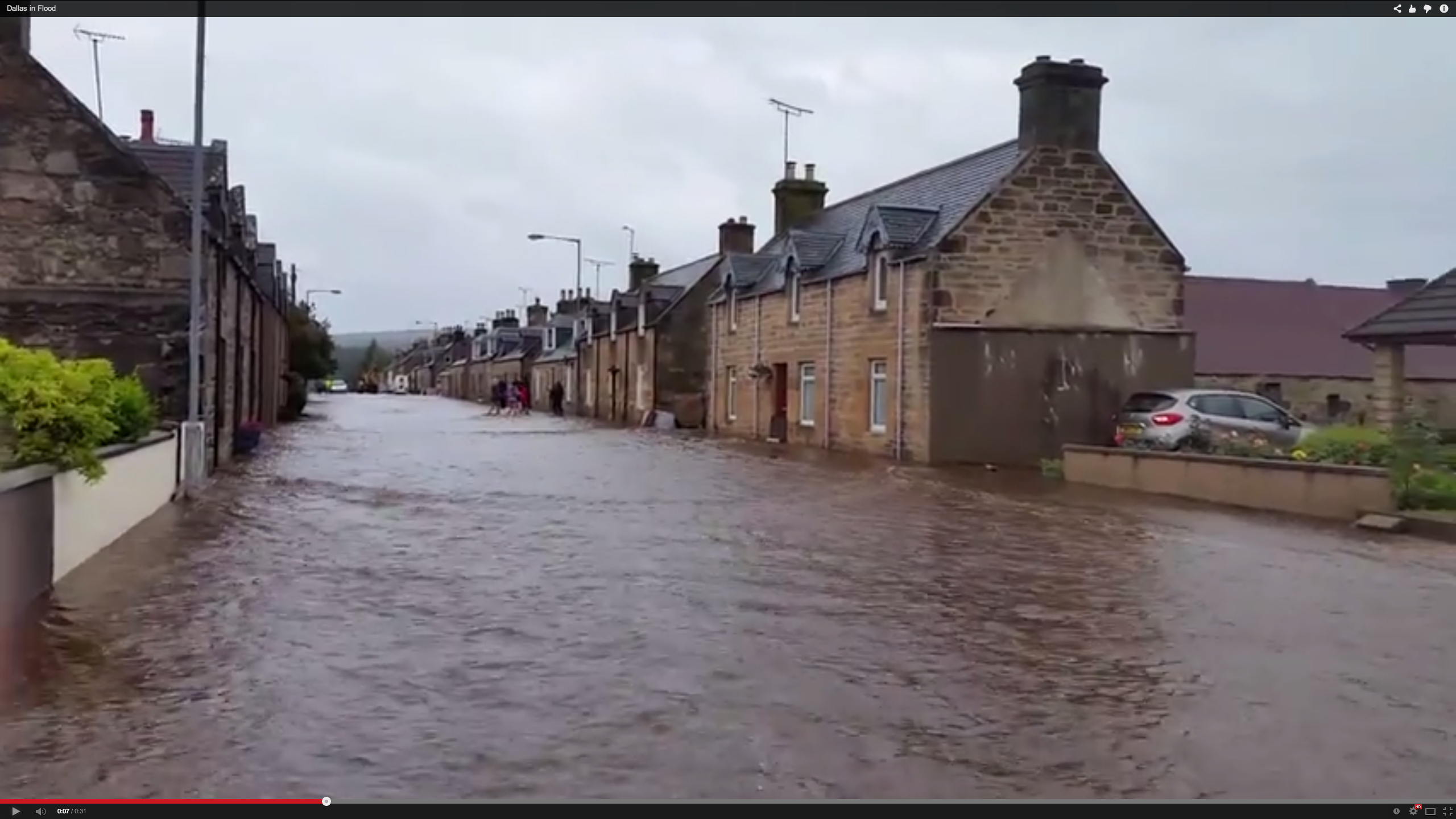 Flooding in Moray in August 2015