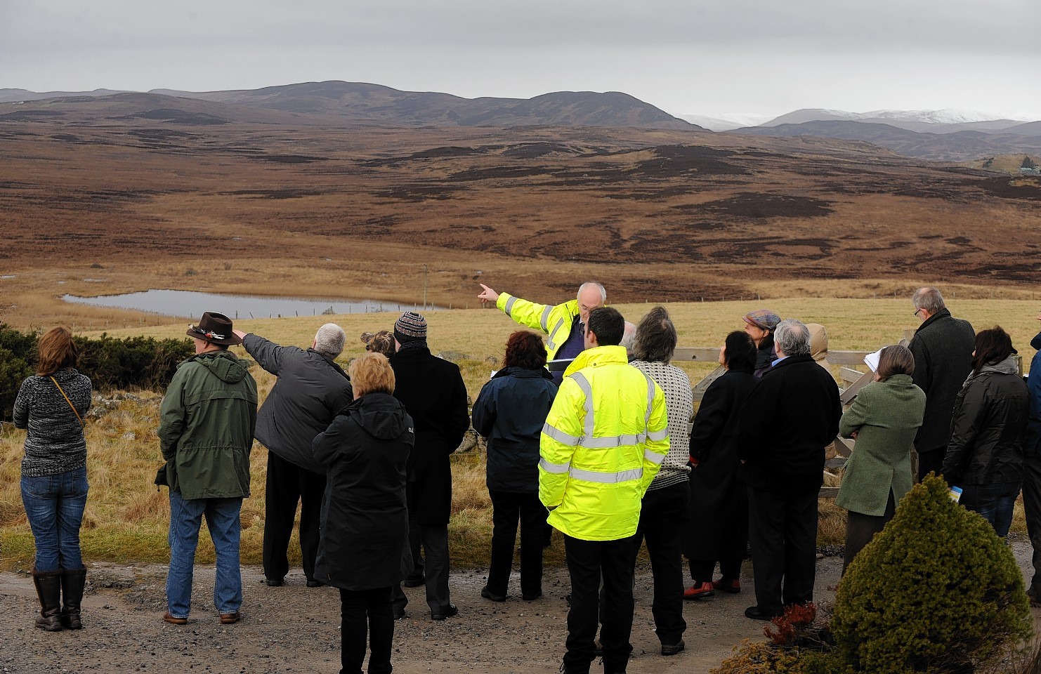 Highland councillors visited the windfarm site earlier this year.