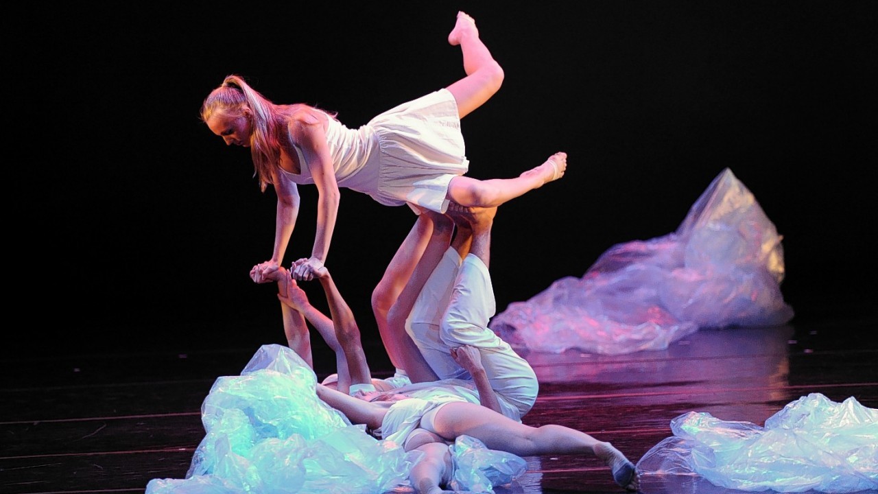 Theatre School of Modern Dance 'Potoki' performing In The Clouds as part of Aberdeen International Youth Festival at HMT.