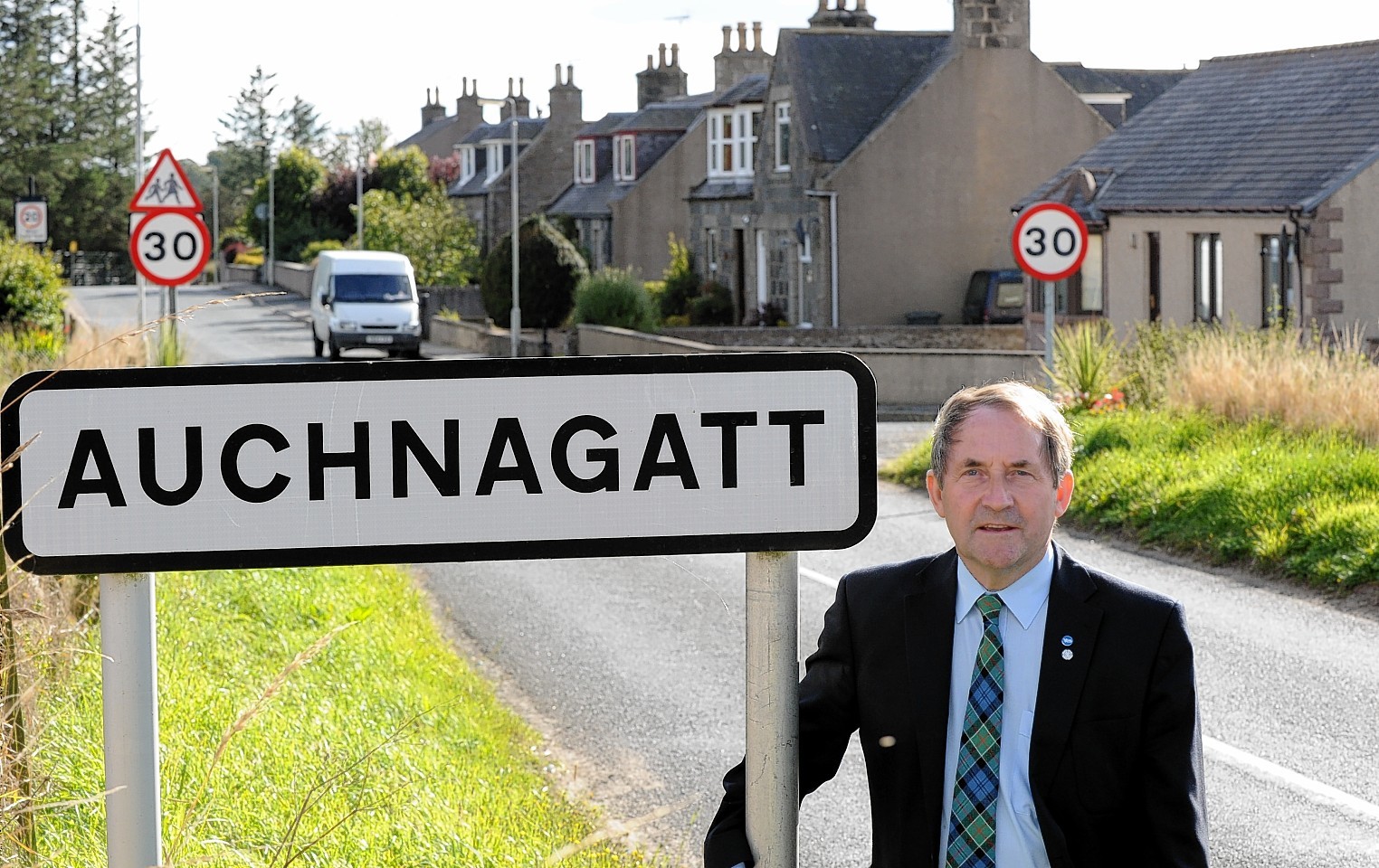 Councillor Jim Ingram at Auchnagatt