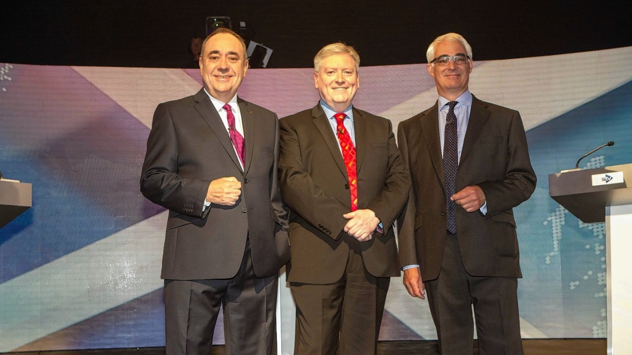Salmond and Darling went to head-to-head last night in a live debate
