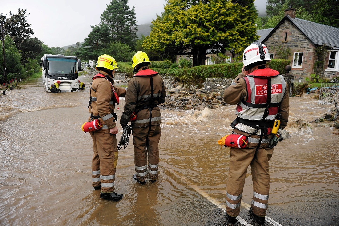 Firefighters deal with flooding near Ullapool
