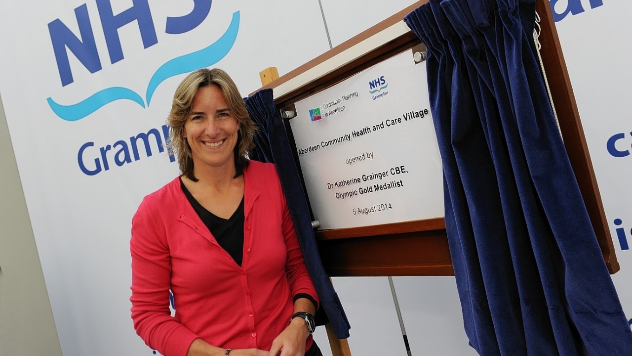 Olympic gold medallist Dr Katherine Grainger DBE officially opened Aberdeen Community Health and Care Village.
