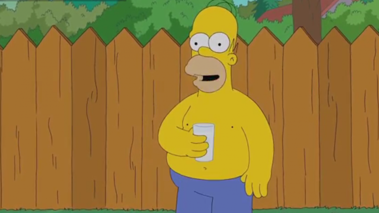 Homer Simpson is the latest "celeb" to take part in the Ice Bucket Challenge