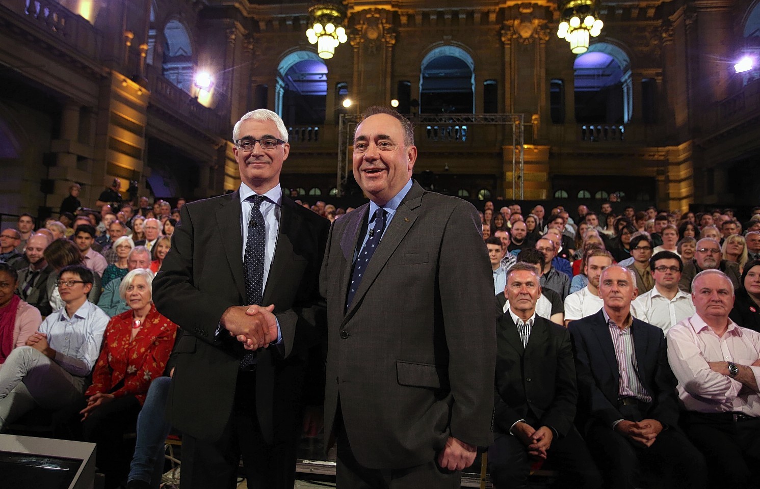 Alex Salmond and Alistair Darling in the televised debate