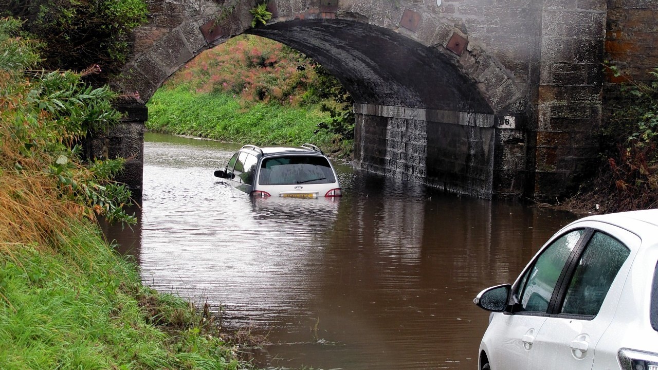 Flooding has caused major problems across Moray this morning