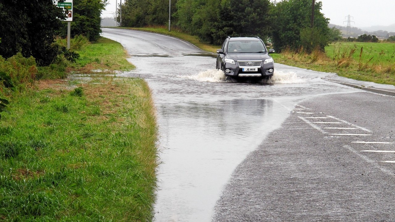 Flooding has caused major problems across Moray this morning