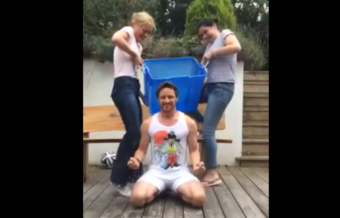 McAvoy takes part in the Ice Bucket Challenge