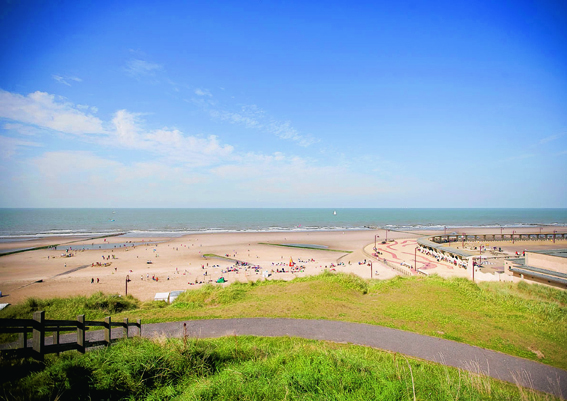 De Haan coastline in Belgium