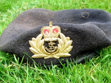 Royal Navy officer's beret washed up on north beach. By Dale Meegan 