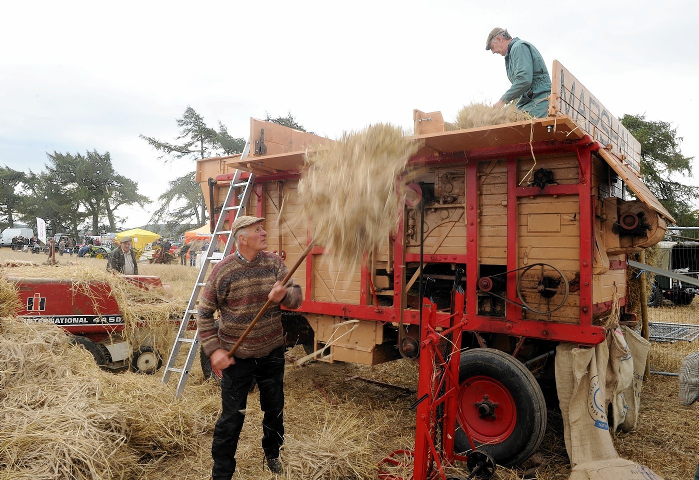 Agricultural machinery on display at the Strathnairn vintage rally
